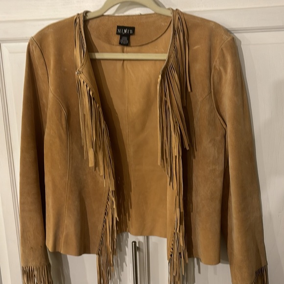 Mixit Fringe Suede/Leather Fringe Jacket size Large 😘 - Picture 9 of 12